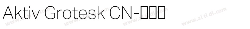 Aktiv Grotesk CN字体转换